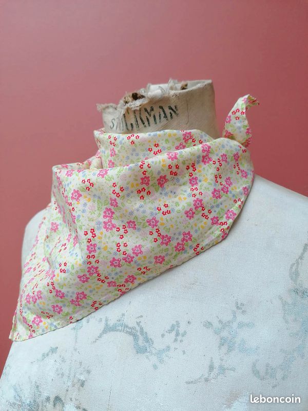 Chèche foulard carré coton PETIT BATEAU liberty (image 1)