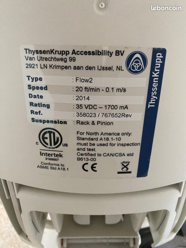 Monte escaliers thyssenkrupp flow 2 Matériel médical — free download