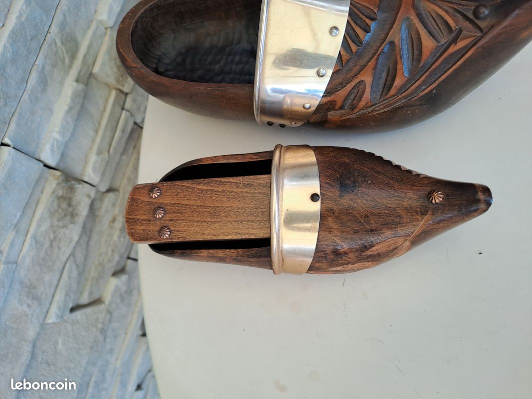 lot de 2 paires de sabots en bois déco