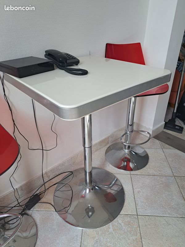 Table haute et tabourets cuisine (image 2)
