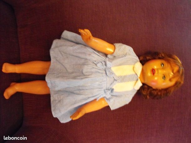 Poupée Ancienne SNF En Celluloïd – 27 Cm, Vintage, Fille