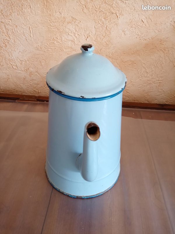 Cafetière ancienne bleue (image 4)