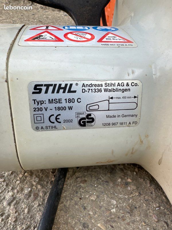 Tronçonneuse électrique filaire Stihl MSE 180C (image 4)