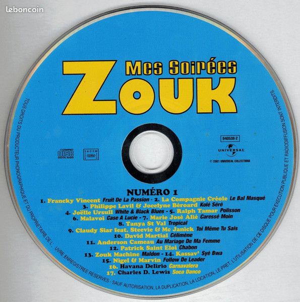 CD Mes Soirées Zouk N°1 (C28) (image 3)