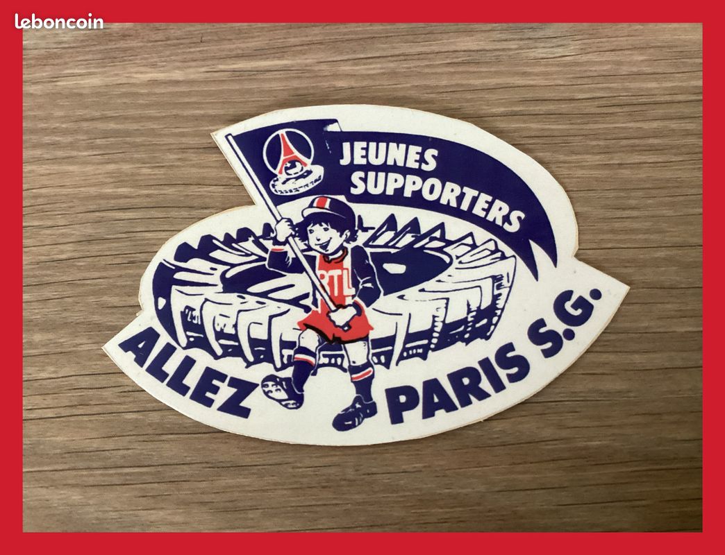 Autocollant XL Panini – PSG Paris Saint-Germain – Saison 1976-1977 – Vintage
