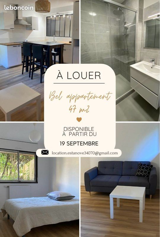 Appartement 2 pièces 47 m² · à Montpellier · 47 m² · 790 €/mois