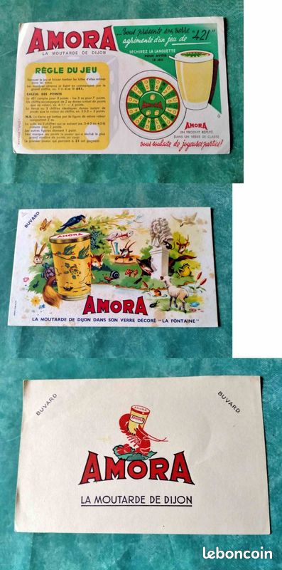 Buvards Amora La Vache Qui Rit Simca 1000 Protège cahier publicitaire (image 4)