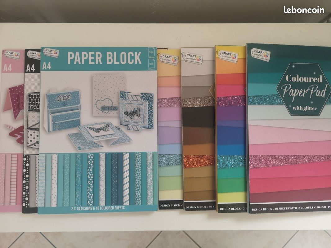 Lot bloc de feuilles épaisses A4 Scrapbooking, Machine de découpe, à embosser (image 1)