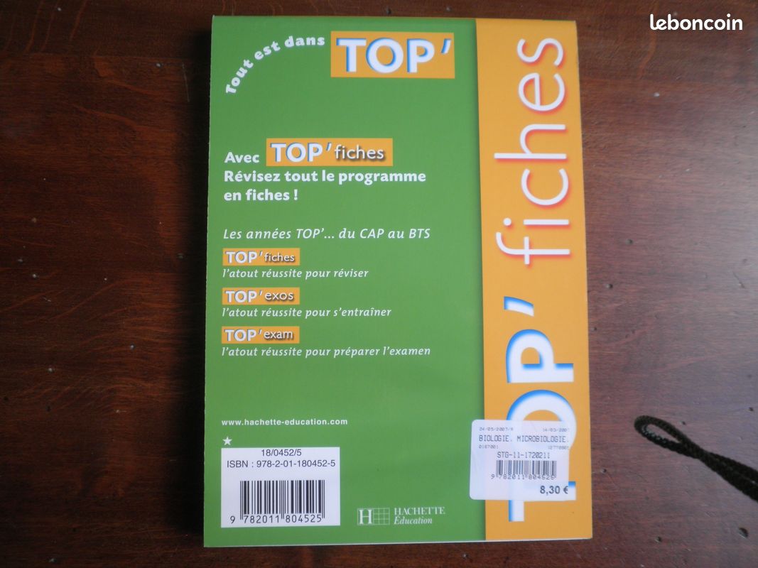 Livre Top'Fiches - BEP Carrières sanitaires et sociales (image 2)