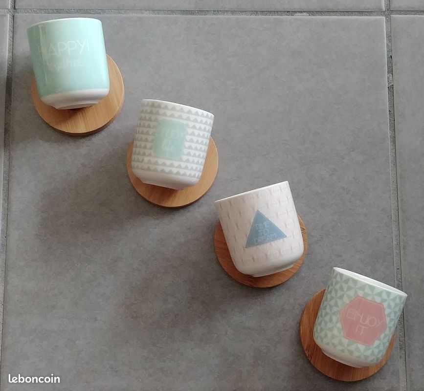 Set de tasses à café + dessous de tasse MDM (image 1)