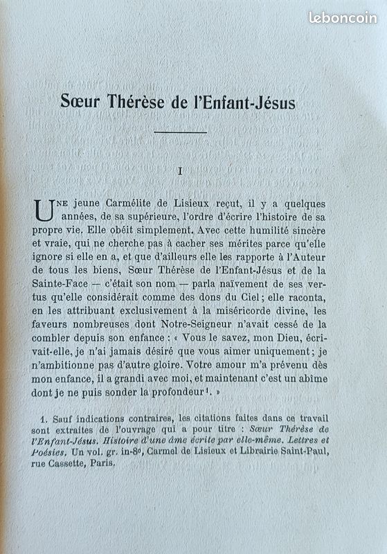 Sainte Thérèse De L'enfant-Jésus Par P. Montagne, O. P. - Revue St-Thomas D'aquin - 1913 (image 3)