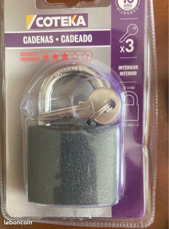 Cadenas cementé + chaîne 1 m (image 1)