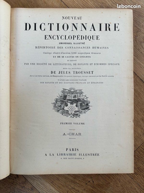 Encyclopédie Jules Trousset 5 volumes plus supplément (image 3)