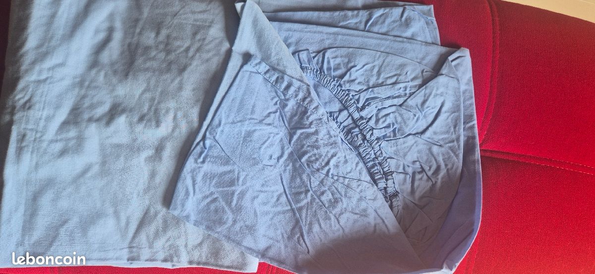 Drap housse lit 2 personnes Domedia (image 2)