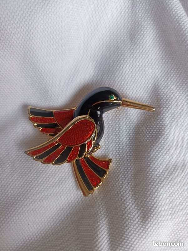 Broche oiseau colibri numéroté (image 4)