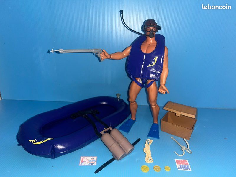 MATTEL BIG JIM Kit Plongée Opération Promo jamais joué en boîte de 1982