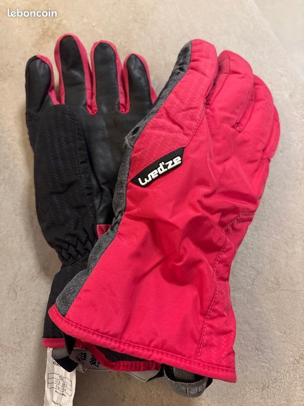 Gants de ski enfant rouge Wed’ze 12 ans (image 1)