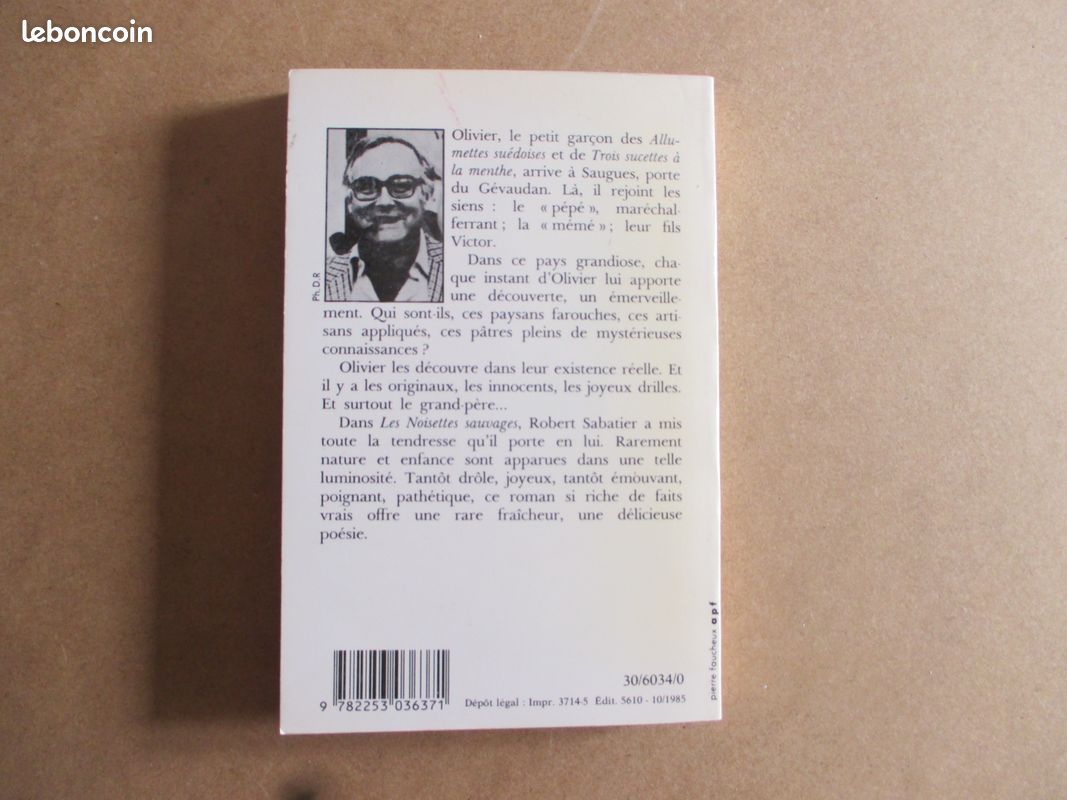 Livre Les noisettes sauvages - Robert Sabatier (image 2)