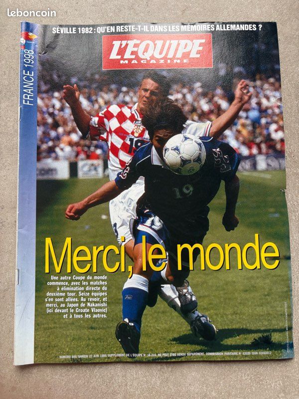 L'équipe Magazine – Hors-série Coupe Du Monde 1998 : Chocs En Stock – 136 Pages – Très Bon état