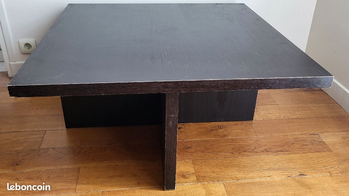 Table basse carrée wengé (image 1)