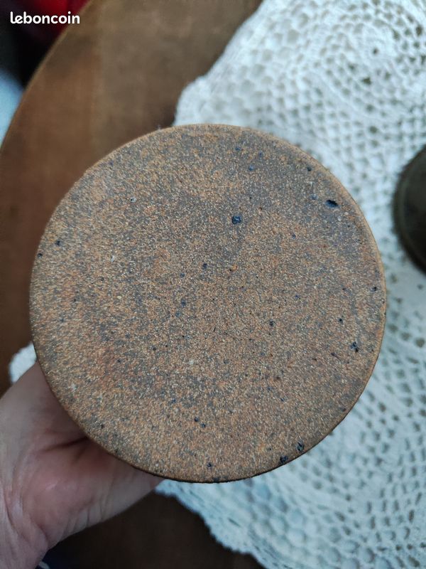 Paire de bougeoirs vintage en grès. Rare (image 3)