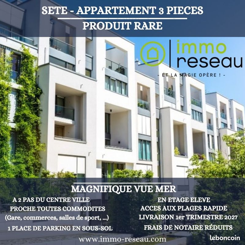 Appartement 3 pièces 68 m² · à Sète · 68 m² · 289 000 €
