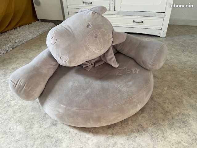 Pouf sofa petit fauteuil peluche (image 1)