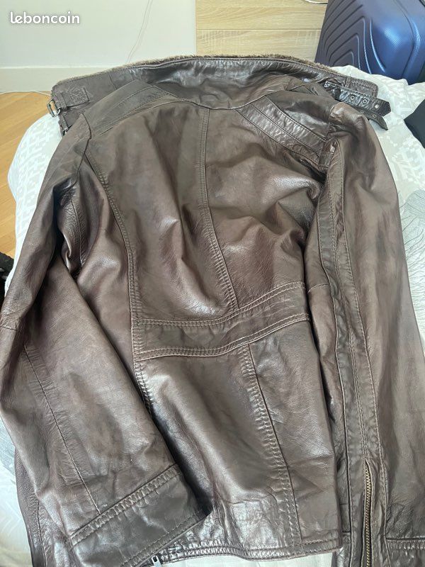 Blouson en cuir femme taille L (image 4)