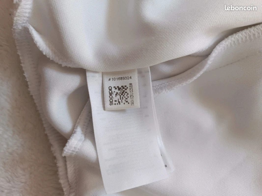 Adidas OM Olympique de Marseille Veste Survêtement Homme Taille M Blanche Bleue Vintage 2010 (image 7)