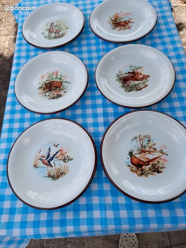 Assiette décor gibier (image 1)