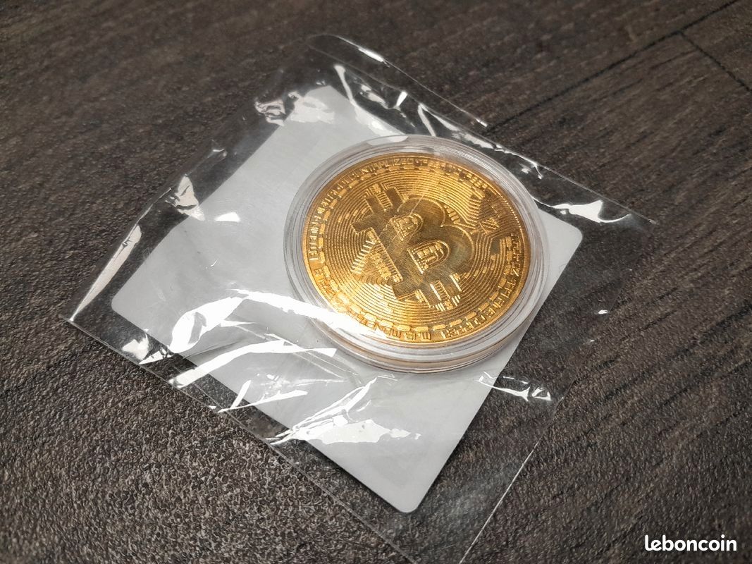 Pièce Bitcoin dorée - Collection