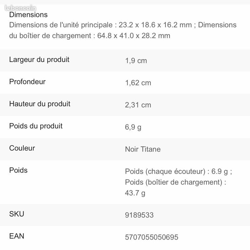 NEUFS Ecouteurs sans fil True Wireless Jabra Elite 85t avec réduction active de bruit Noir Titane (image 10)