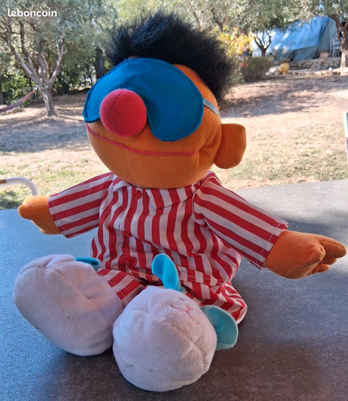 Peluche vintage Playskool Sesame Street OSCAR THE GROUCH marionnette à