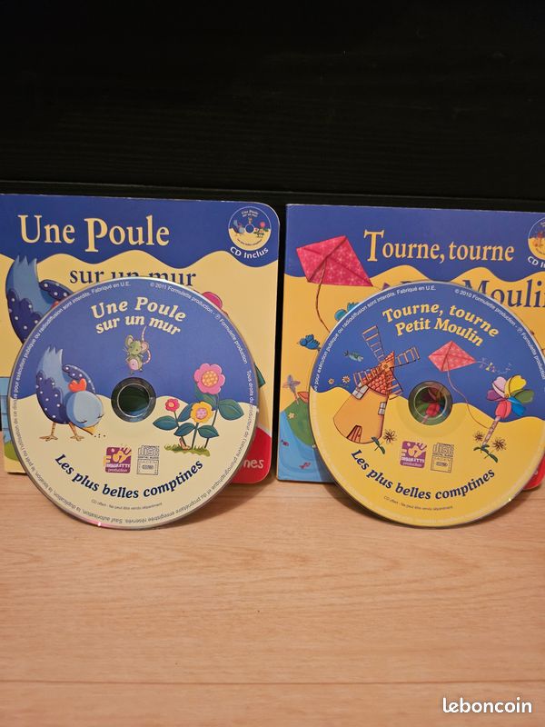 Lot de deux livres/cd de comptines pour enfants (image 1)