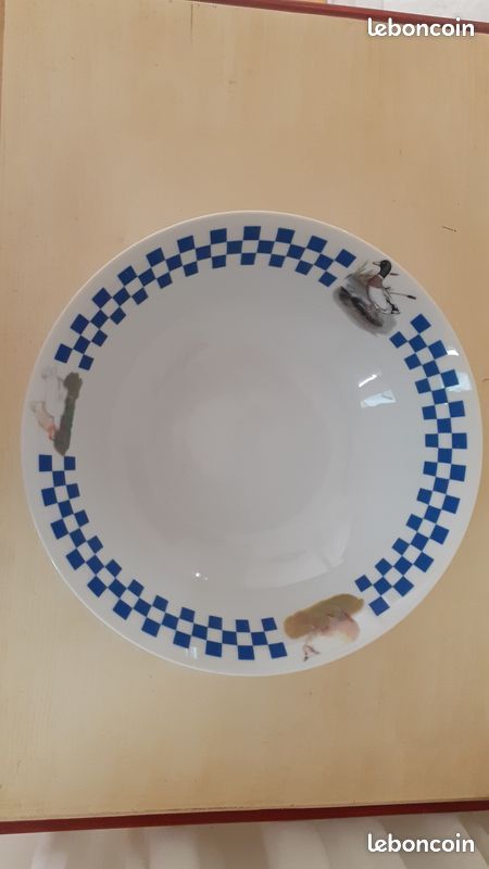 Saladier luxe porcelaine grand feu du lys royal (image 2)