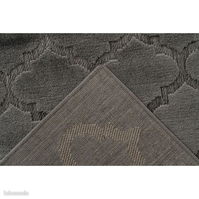 Tapis scandinave effet 3D graphique Miramar Gris 80x300 (image 5)