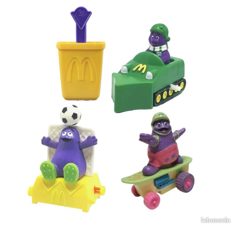 Lot Jouet McDonald's Ronald Parrot HAMBURGLAR Vintage RARE car voiture