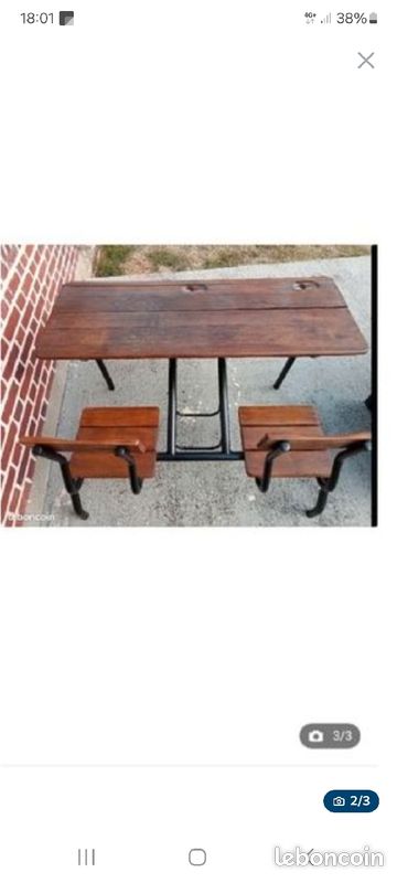 Ancien bureau ecolier (image 1)