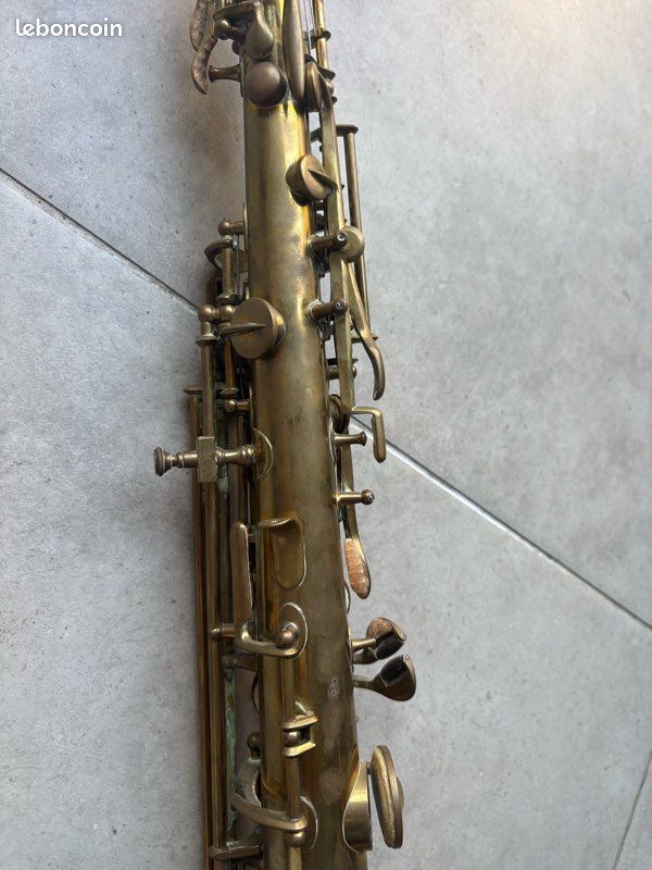 Saxophone Soprano Droit Ancien Couesnon & Cie Monopole 1924 - Instrument de Musique Vintage à Restaurer (image 6)