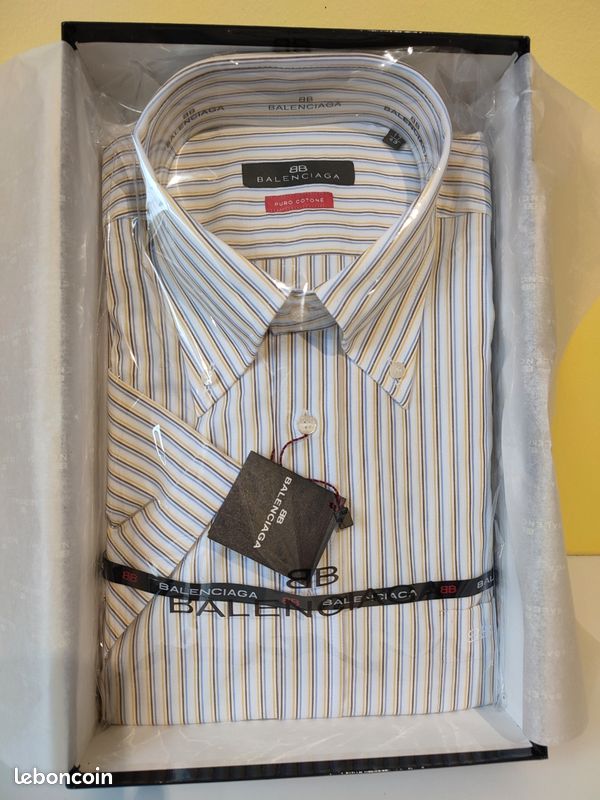 Coton Chemise Chemise Balenciaga Blanche Chemise De Luxe Pour