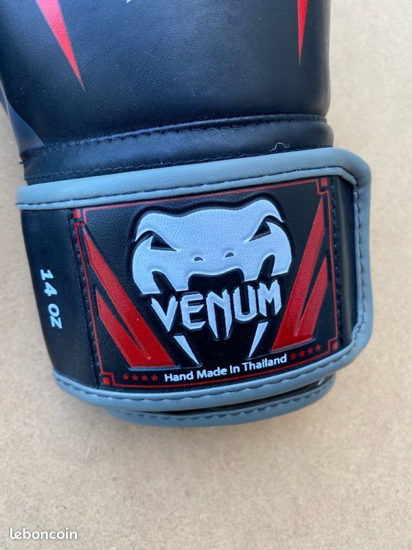 Gants de boxe Venum Elite – Noir Rouge Blanc (image 4)