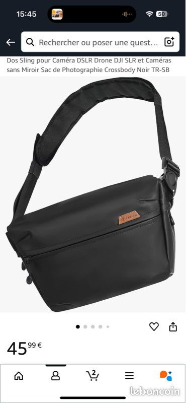 Sac Bandoulière Appareil Photo TARION 4L - Pour DSLR, Drones Et Objectifs