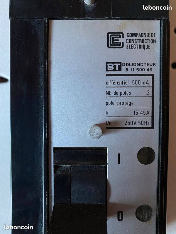 Disjoncteur différentiel monophasé 15/45A - BT (image 2)