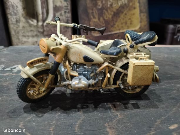 SIDE CAR BMW Militaire Africa Korps 1:15 Polistil Métal Collection EUR 75,00 - FR