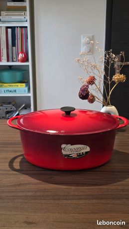 Cocotte En Fonte émaillée Cousances N°16 - Rouge Ovale - Vintage Le Creuset