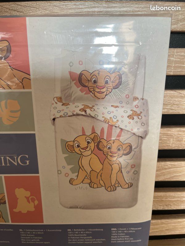 Housse de lit pour bébé Disney roi lion Équipement bébé