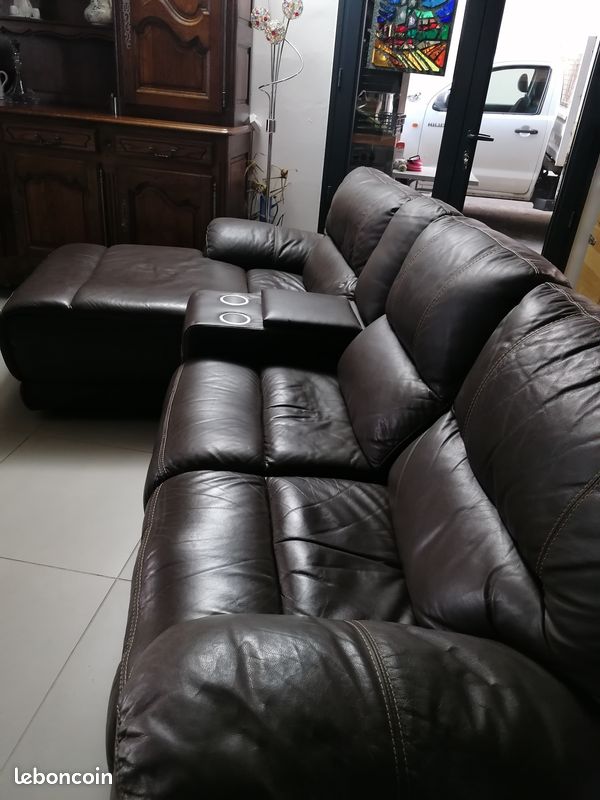 Vends Canapé cuir (image 1)