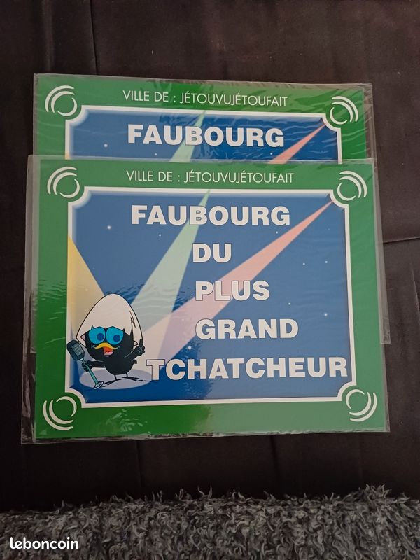 Lot de 2 pancartes humoristiques calimero (image 1)