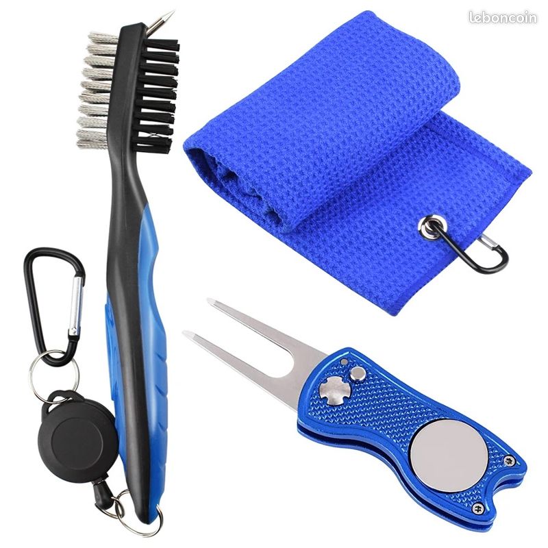 Couteau de poche de golf, réparation Divot, serrage à crampons, brosse