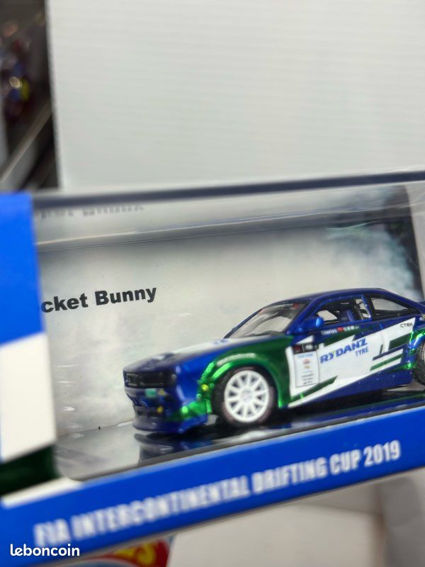 Inno64 Nissan Silvia S14 - Bleu - Édition FIA Intercontinental Drifting Cup 2019 - Modèle 1/64